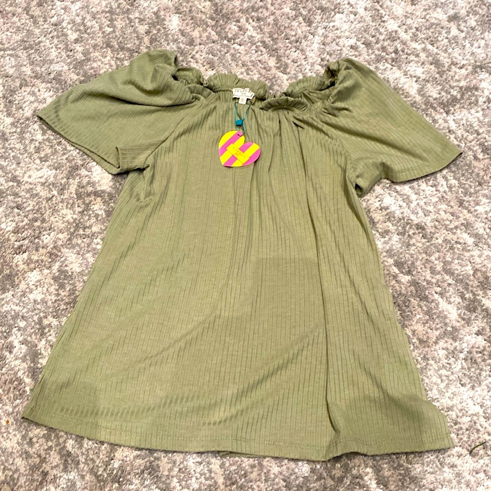 Hayden girls green XL top